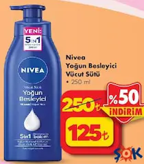 NİVEA YOĞUN BESLEYİCİ VÜCUT SÜTÜ 250 ML fiyat ve kampanya bilgisi